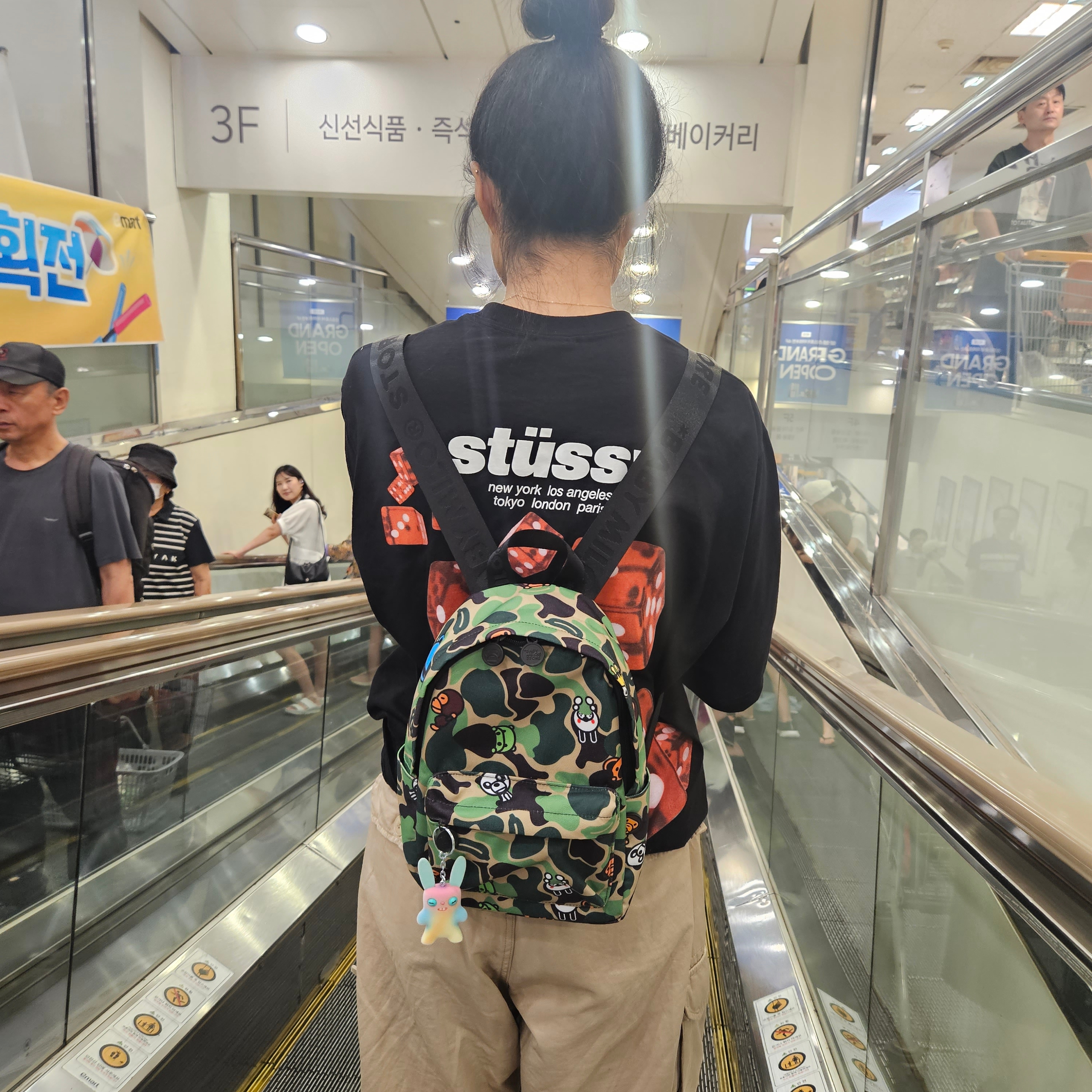 BAPE Baby Milo Mini Backpack Green 착용 스타일