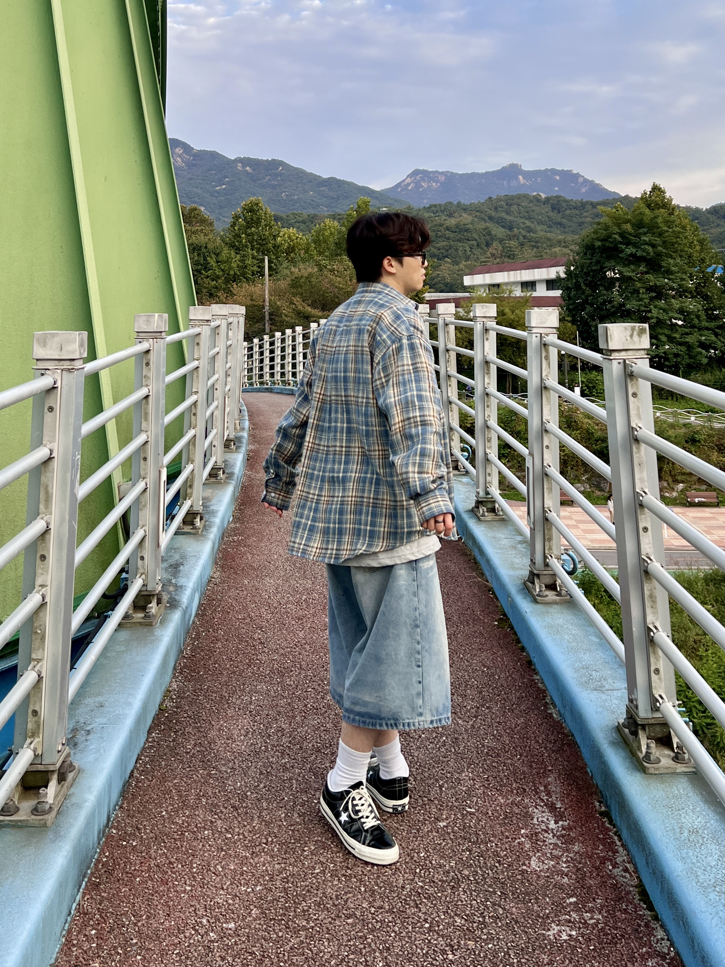 Converse One Star Ox HanByeol Black, Converse One Star Ox Black 착용 스타일 - 4