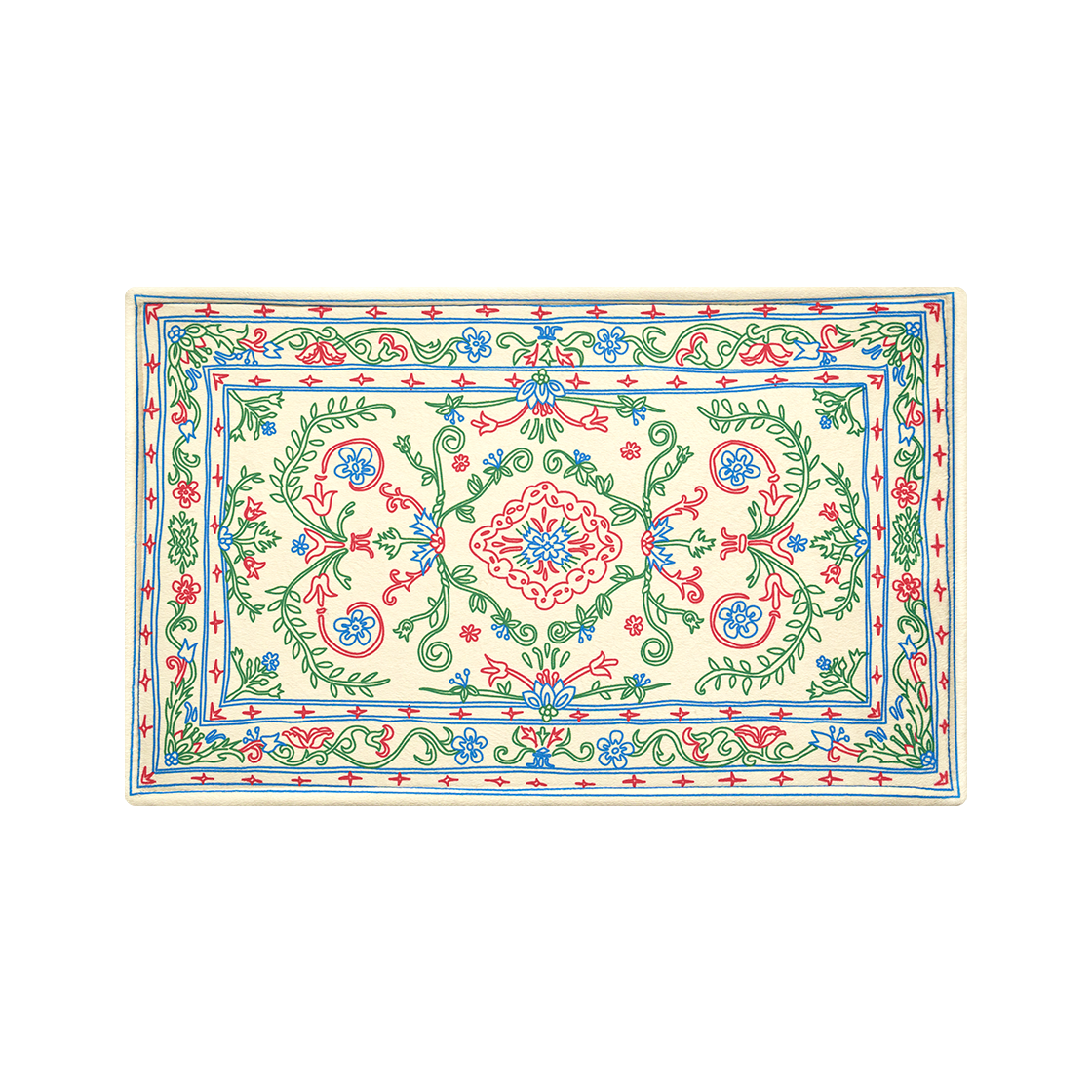 세이투셰 두들 페르시안 사각 러그 아이보리/멀티