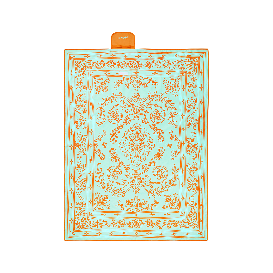 _SAYTOUCHE116_1 Say Touche Doodle Persian Picnic Mat Orange - 대표 이미지 #1