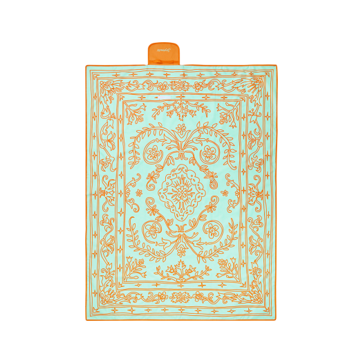 _SAYTOUCHE116_1 Say Touche Doodle Persian Picnic Mat Orange