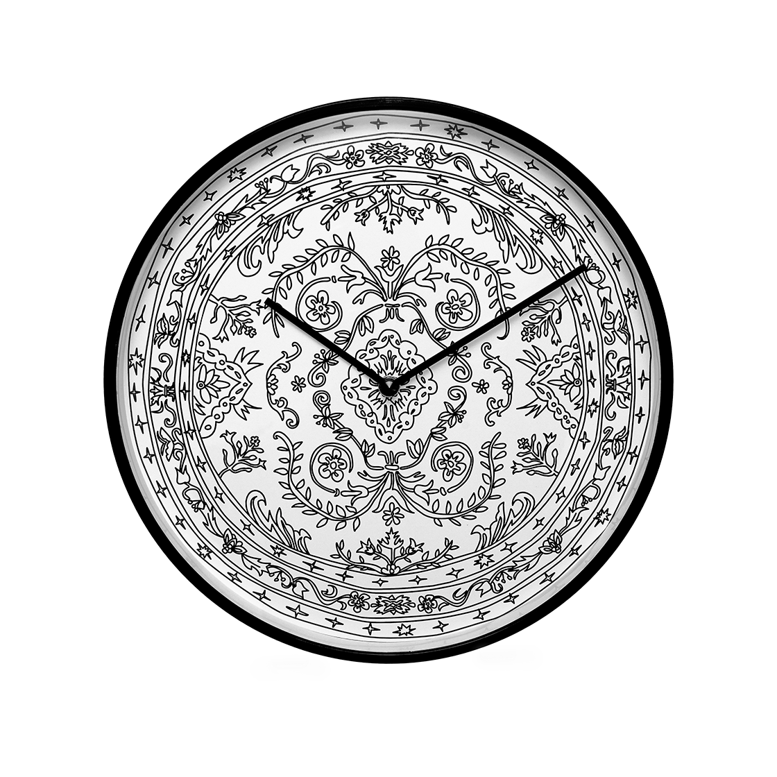 _SAYTOUCHE119_1 Say Touche Doodle Persian Wall Clock White