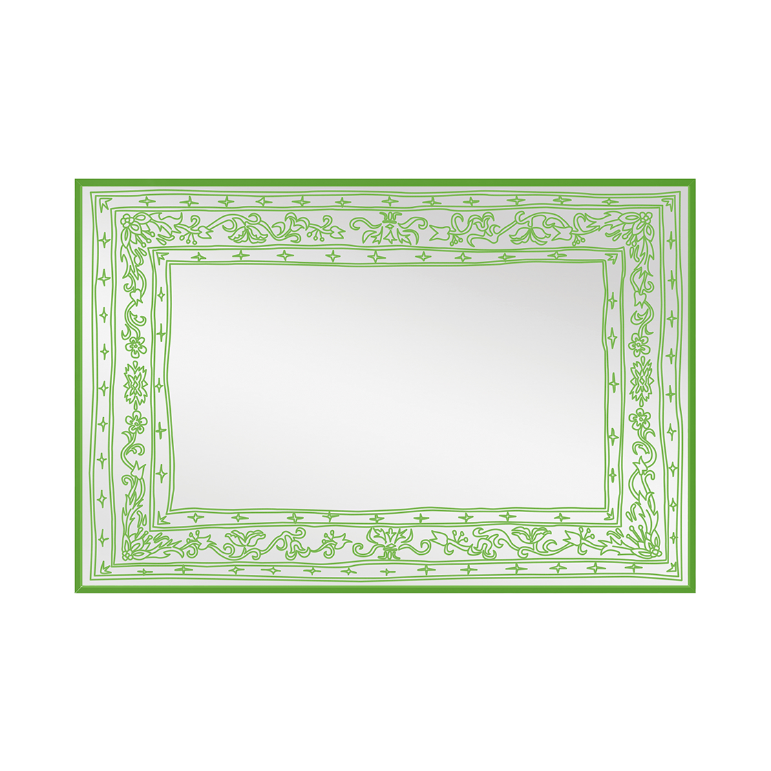 _SAYTOUCHE107_2 Say Touche Doodle Persian Mirror Green