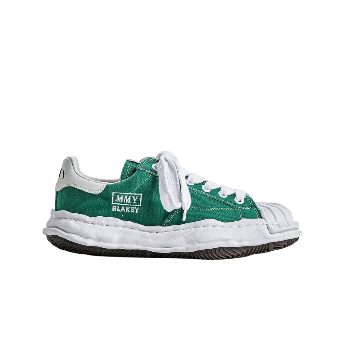메종 미하라 야스히로 블레이키 OG 솔 캔버스 로우탑 스니커즈 CL 그린(Maison Mihara Yasuhiro Blakey OG Sole Canvas Low-top Sneakers CL Green)
