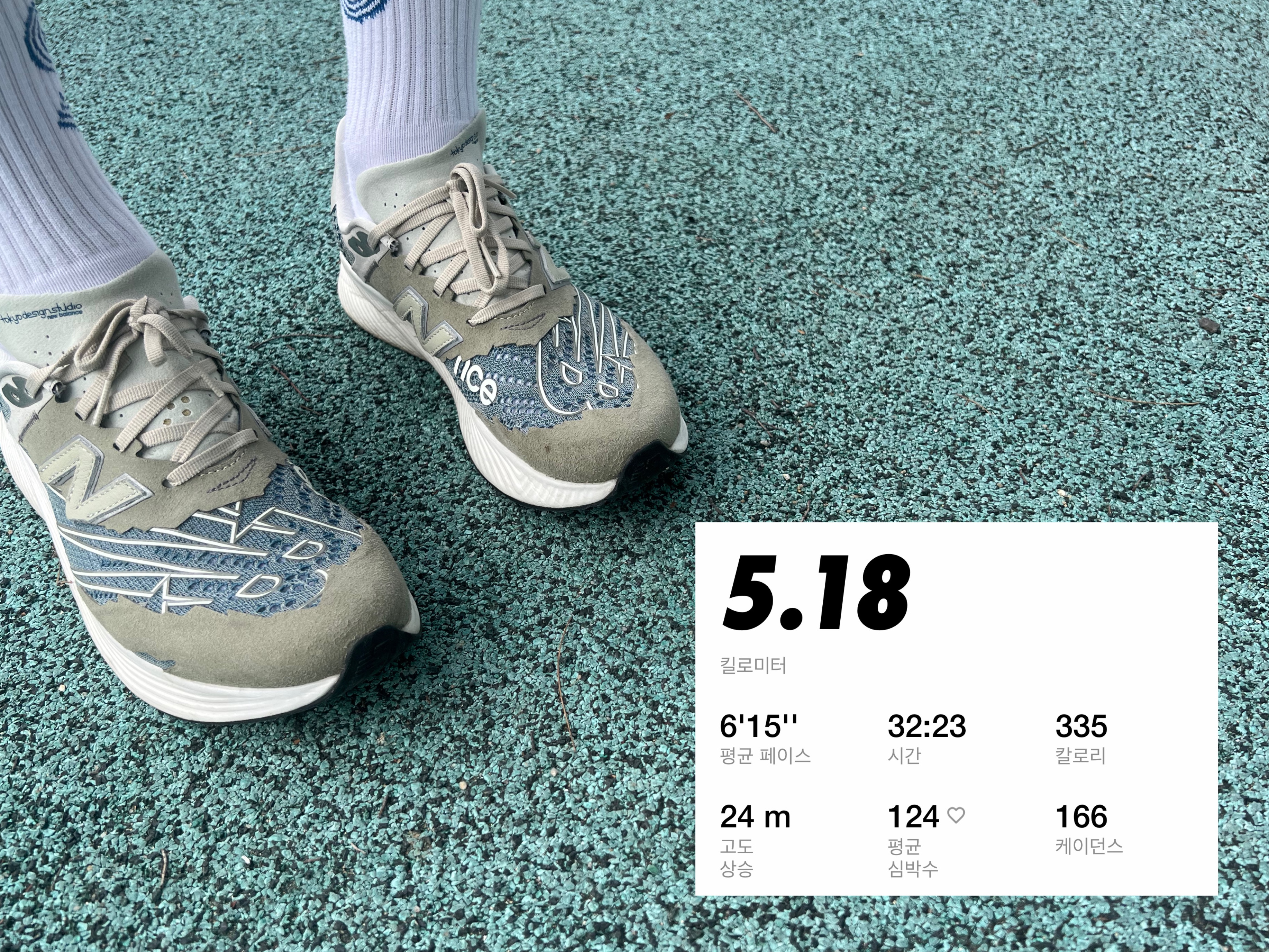New Balance x Tokyo Design Studio FuelCell RC Elite v2 Blue Vetiver 착용 스타일