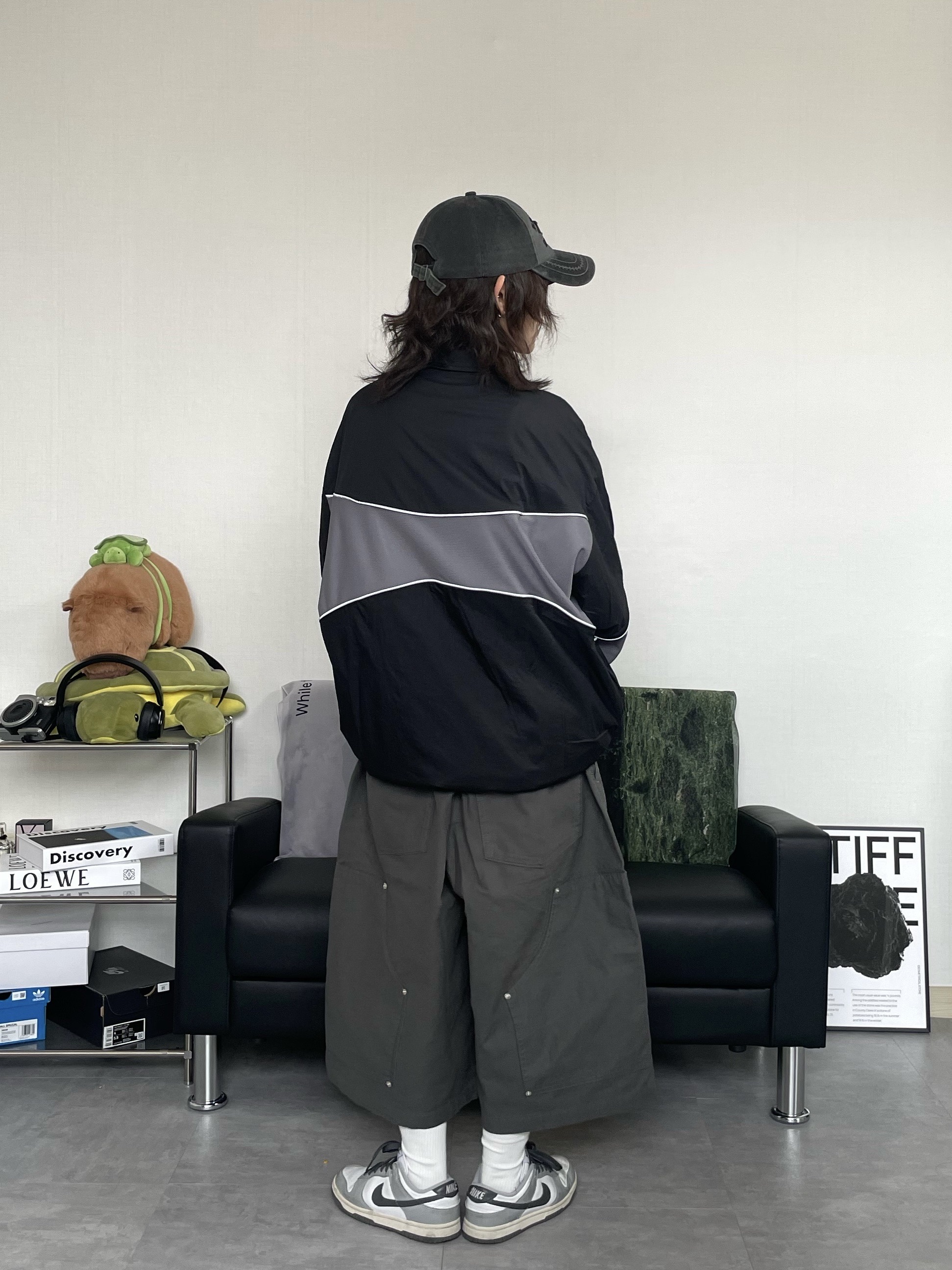 (W) Nike Dunk Low Light Smoke Grey 착용 스타일 - 6