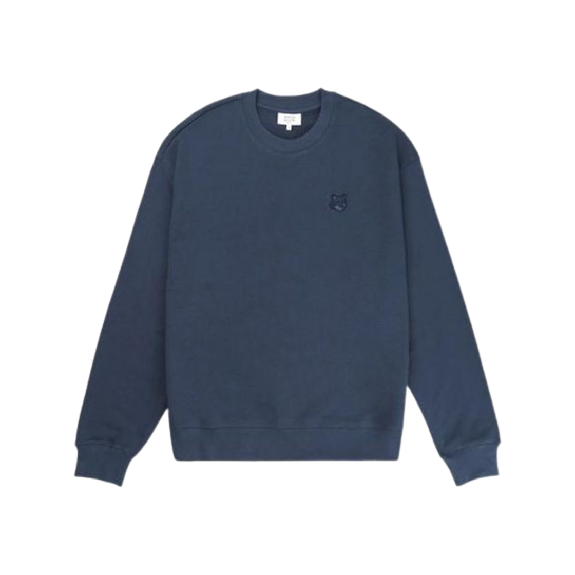 MM00316KM0321-P476 Maison Kitsune Bold Fox Head Patch Comfort Sweatshirt Ink Blue