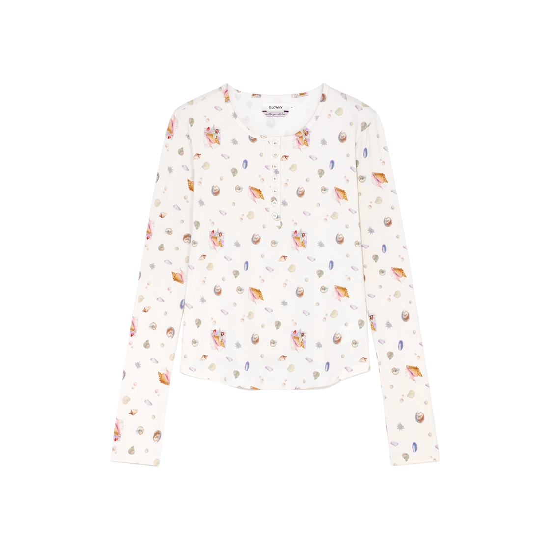 ★GLOWNY★PURE MODAL LONG SLEEVE (IVORY SHELL)★正規品/人気 W) Glowny Pure Modal STYLE | KREAM