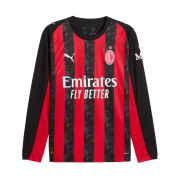 Puma AC Milan 2025/26 Home Replica Long Sleeve Jersey All Time Red Black (Non Marking Ver.)