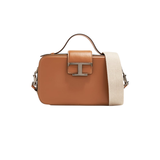 Tod's T Timeless Leather Micro Camera Bag Brown
