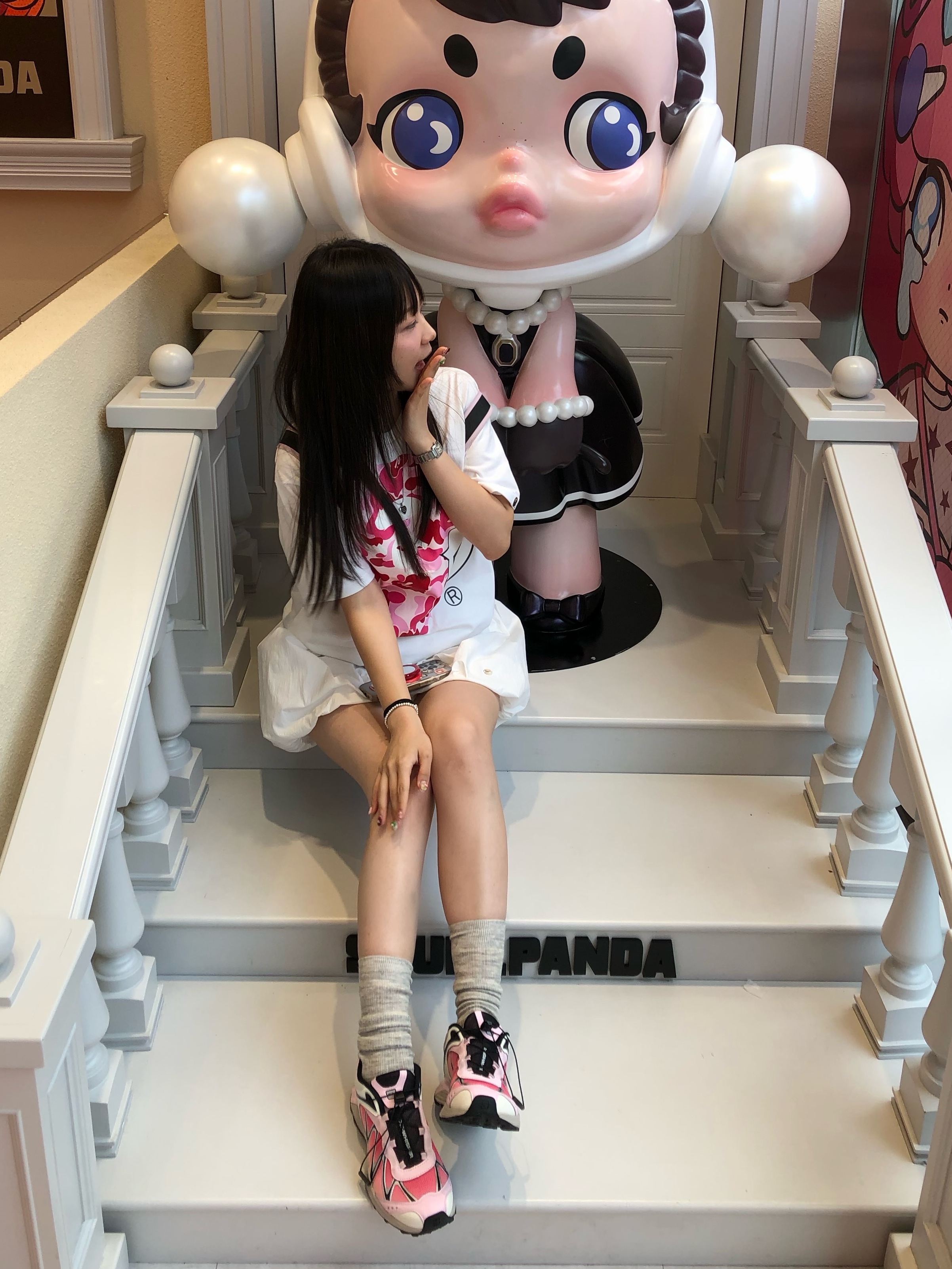 Salomon XT-Whisper Fairy Tale Black, BAPE Japan Big Ape Head City T-Shirt White 착용 스타일