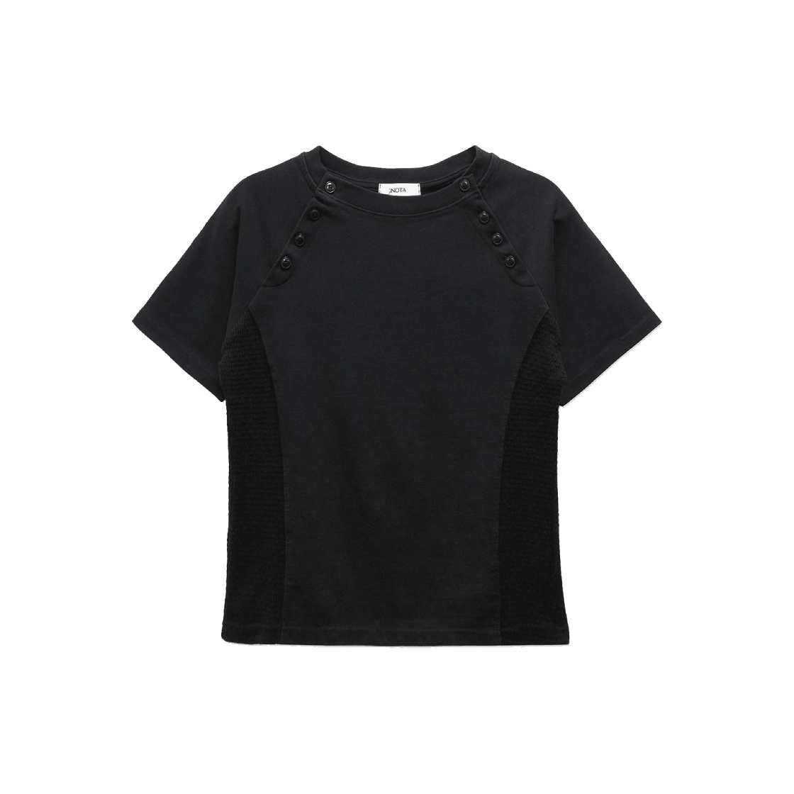 IGNTCR248 Ignota Core:12 Button SS T Shirts Black