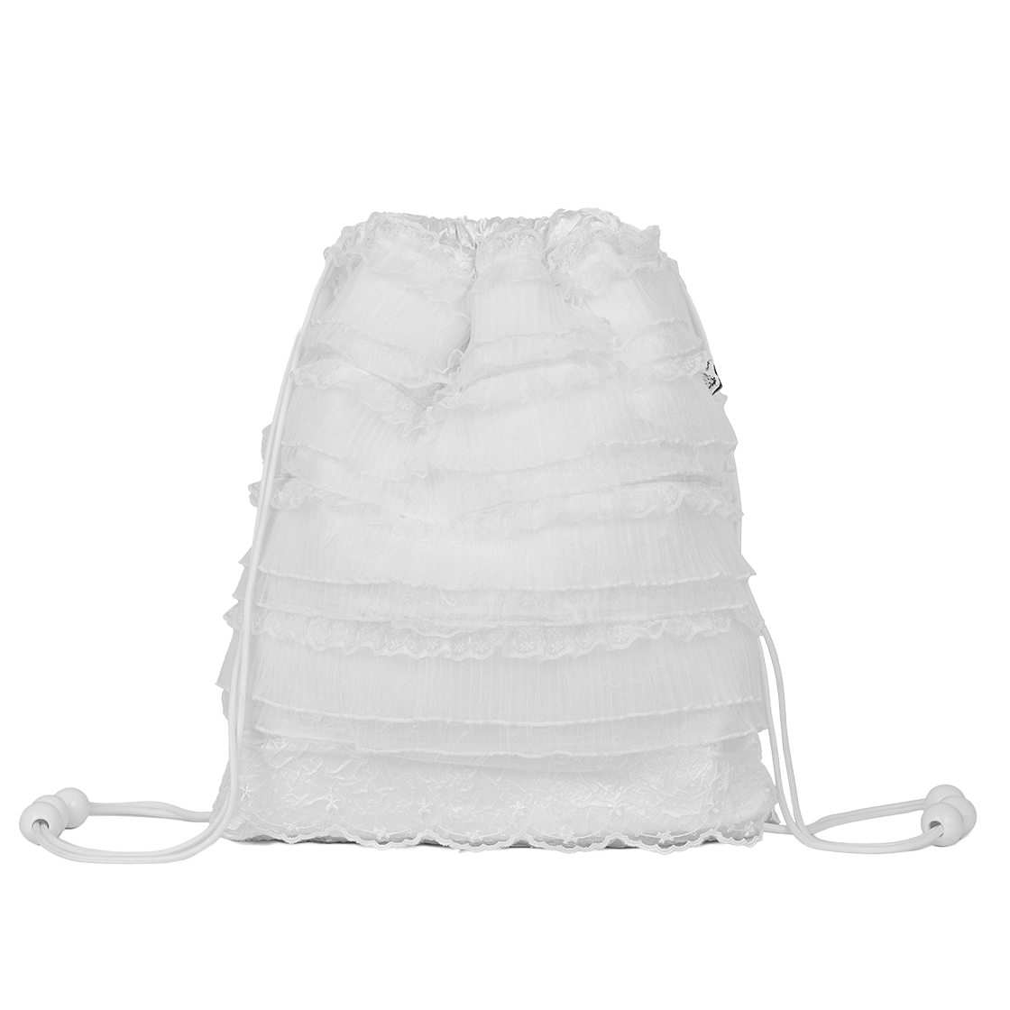 P0000ENH Roughneck Lace String Bag White