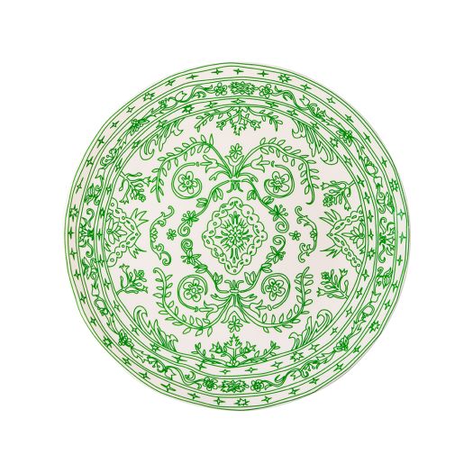 _SAYTOUCHE106_1 Say Touche Doodle Persian Plate Ivory