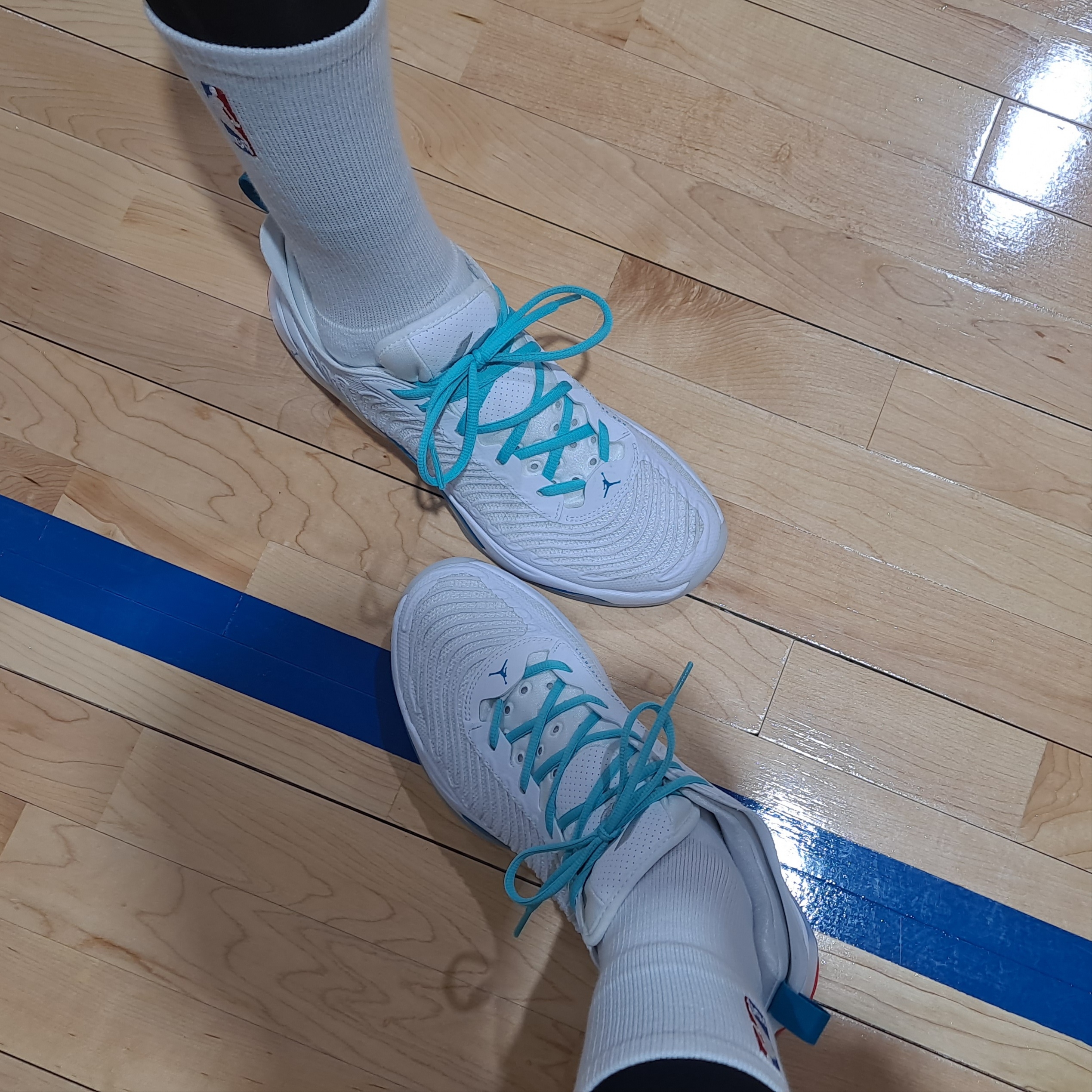 Jordan Luka 1 PF Neo Turquoise 착용 스타일