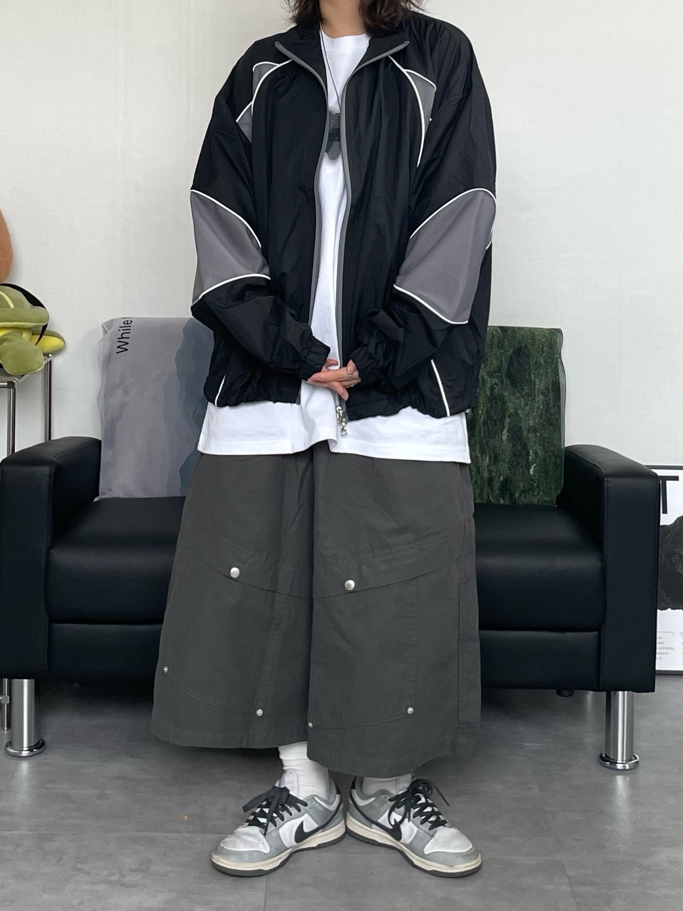 (W) Nike Dunk Low Light Smoke Grey 착용 스타일 - 2