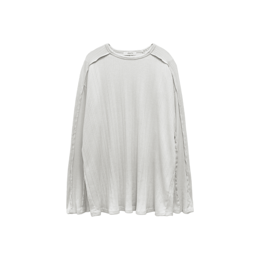 IGNTCR237 Ignota Core:12 Ribbed LS T Shirts Light grey