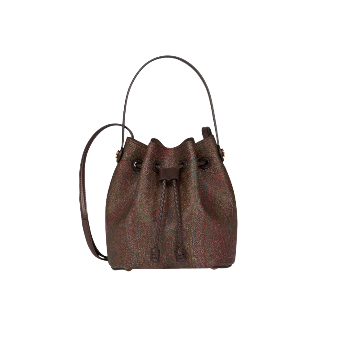 WP1E0009AA001M0019 Etro Mini Paisley Bucket Bag Brown
