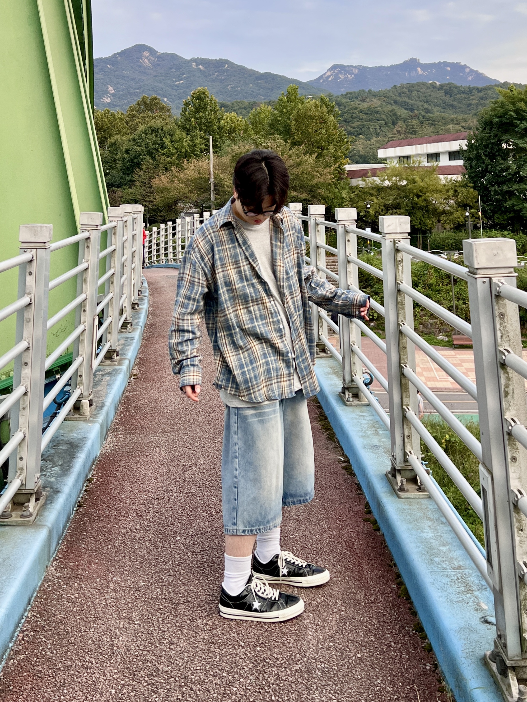 Converse One Star Ox HanByeol Black, Converse One Star Ox Black 착용 스타일 - 2