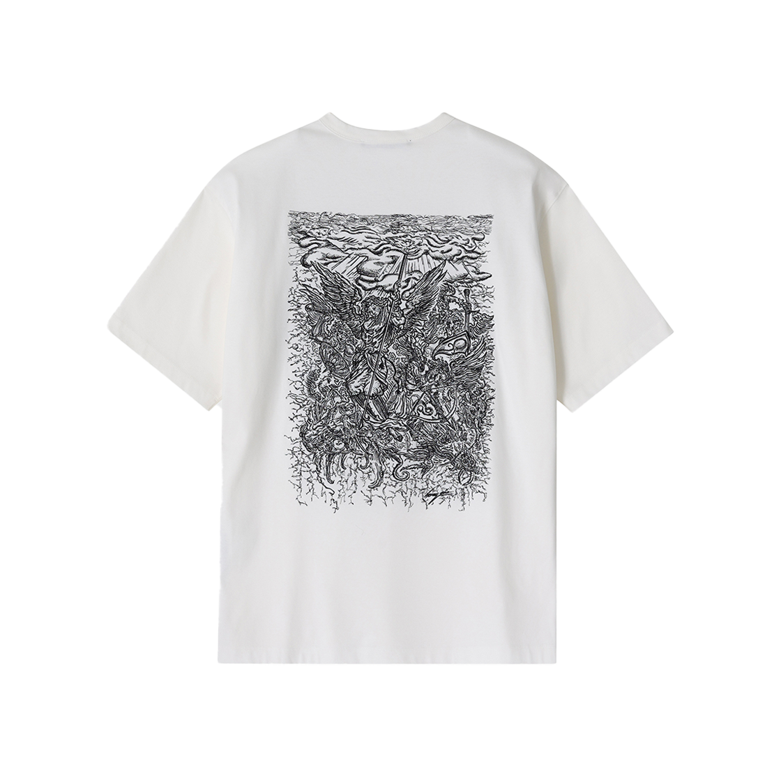 송지오 컬렉션 엔젤 엠브로이드 티셔츠 화이트