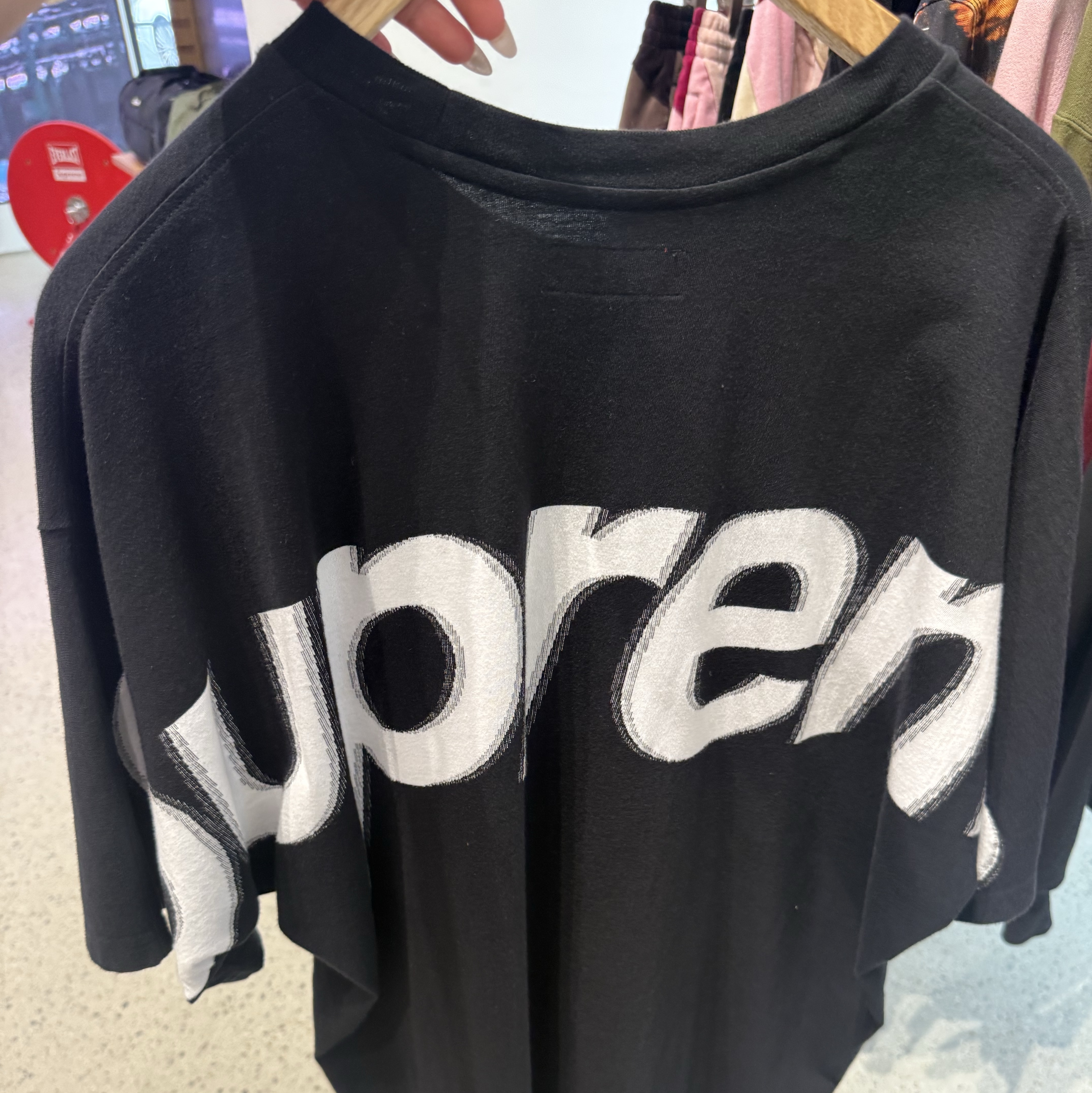 Supreme Intarsia S/S Top Black - 25SS 착용 스타일