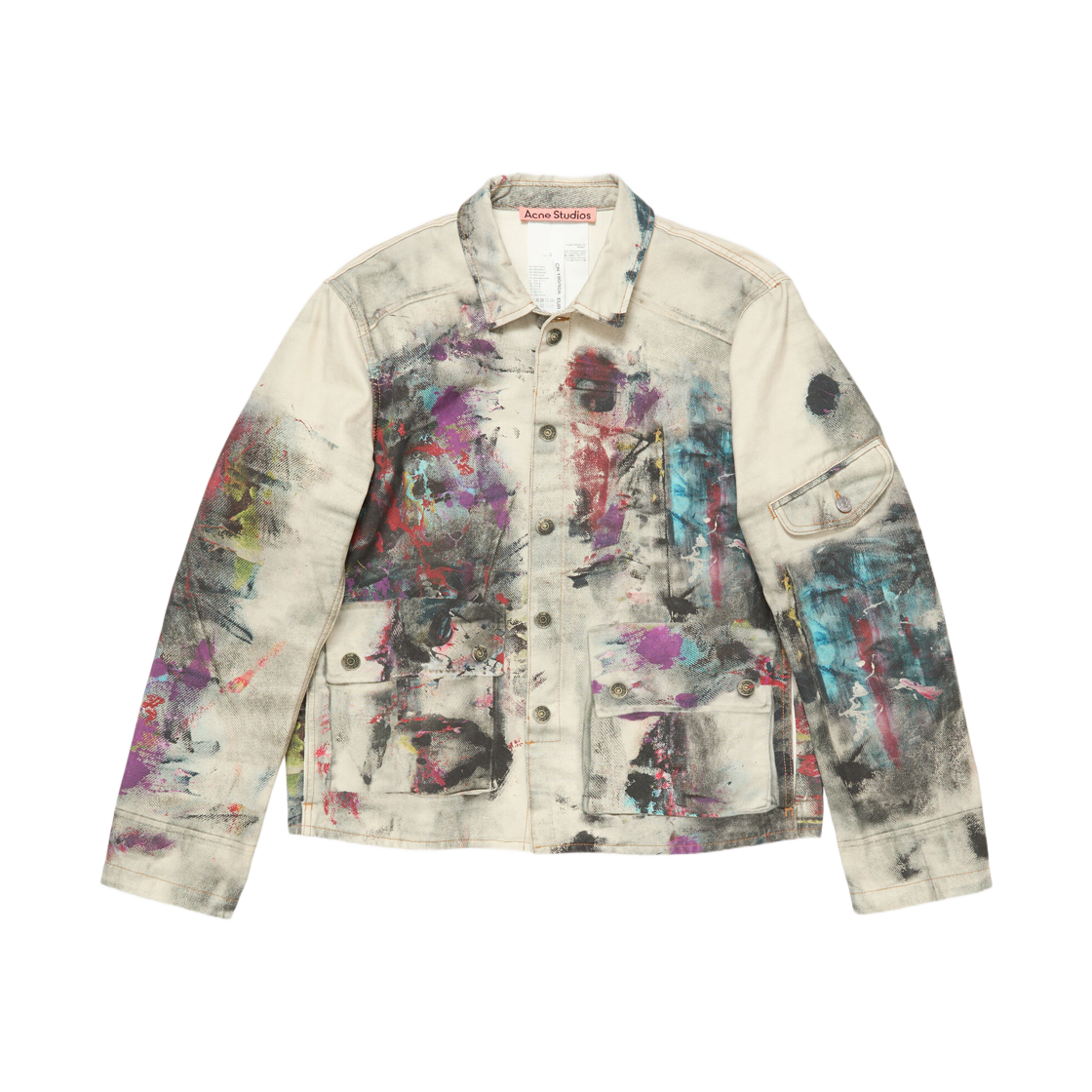 아크네 스튜디오 자켓 트롱프 뢰유 프린트 화이트 멀티(Acne Studios Jacket Trompe L'Oeil Print White Multi) - 1