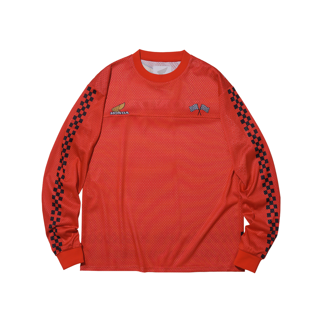 [Archive line] 혼다 윙 로고 트랙 저지 롱 슬리브 레드([Archive line] Honda Wing Logo Track Jersey Long Sleeve_Red) - 1