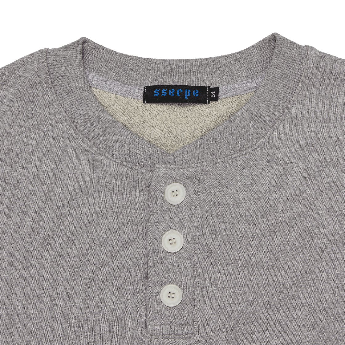 쎄르페 캐치 웨이브 헨리넥 스웨트셔츠 멜란지 그레이(SSERPE Catch Waves Henly Neck Sweatshirts Melange Grey) - 3