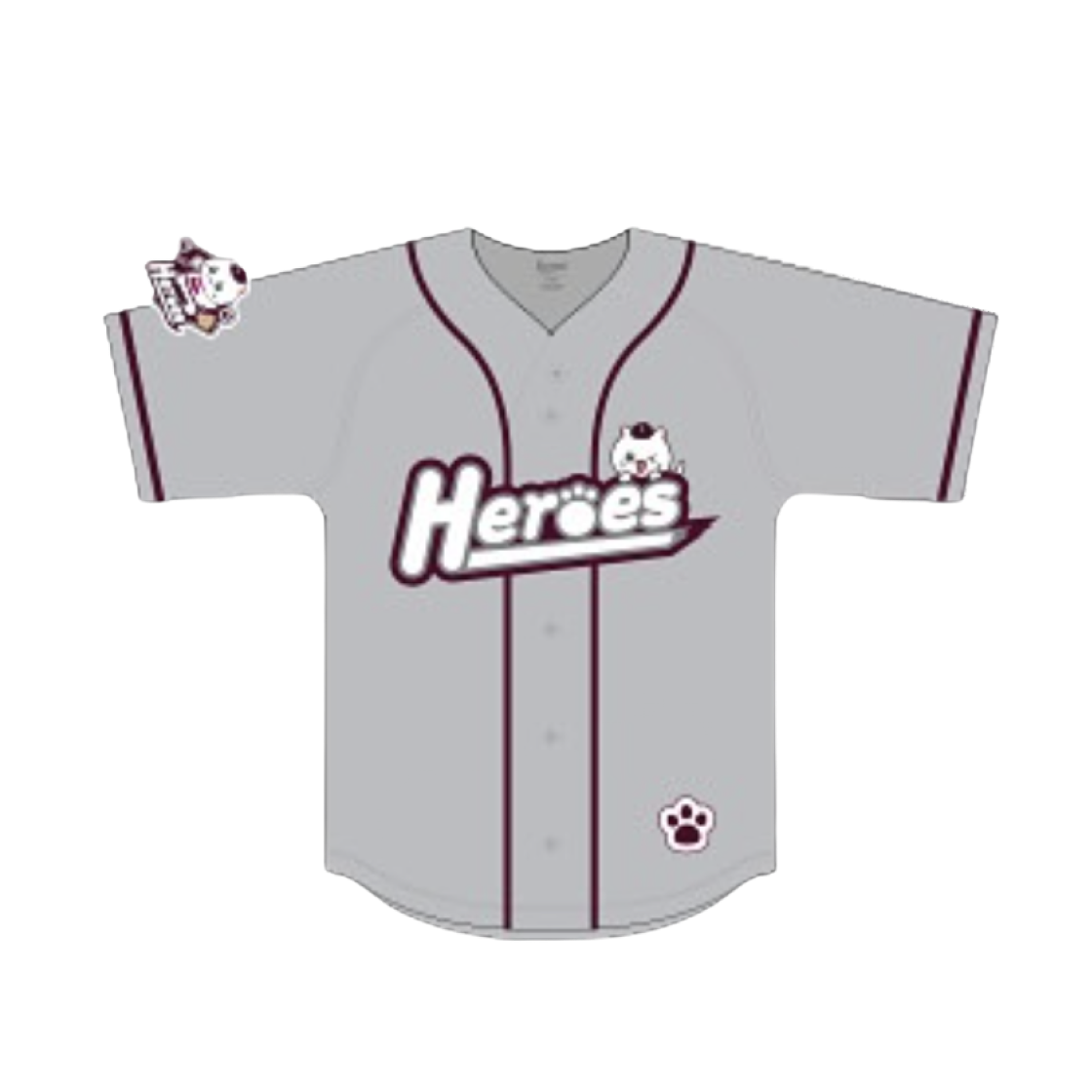 (키즈) 키움 히어로즈 x 춘배와 친구들 유니폼 그레이 (논 마킹 버전)((Kids) Kiwoom Heroes x Chunbae and Friends Uniform Grey (Non Marking Ver.))
