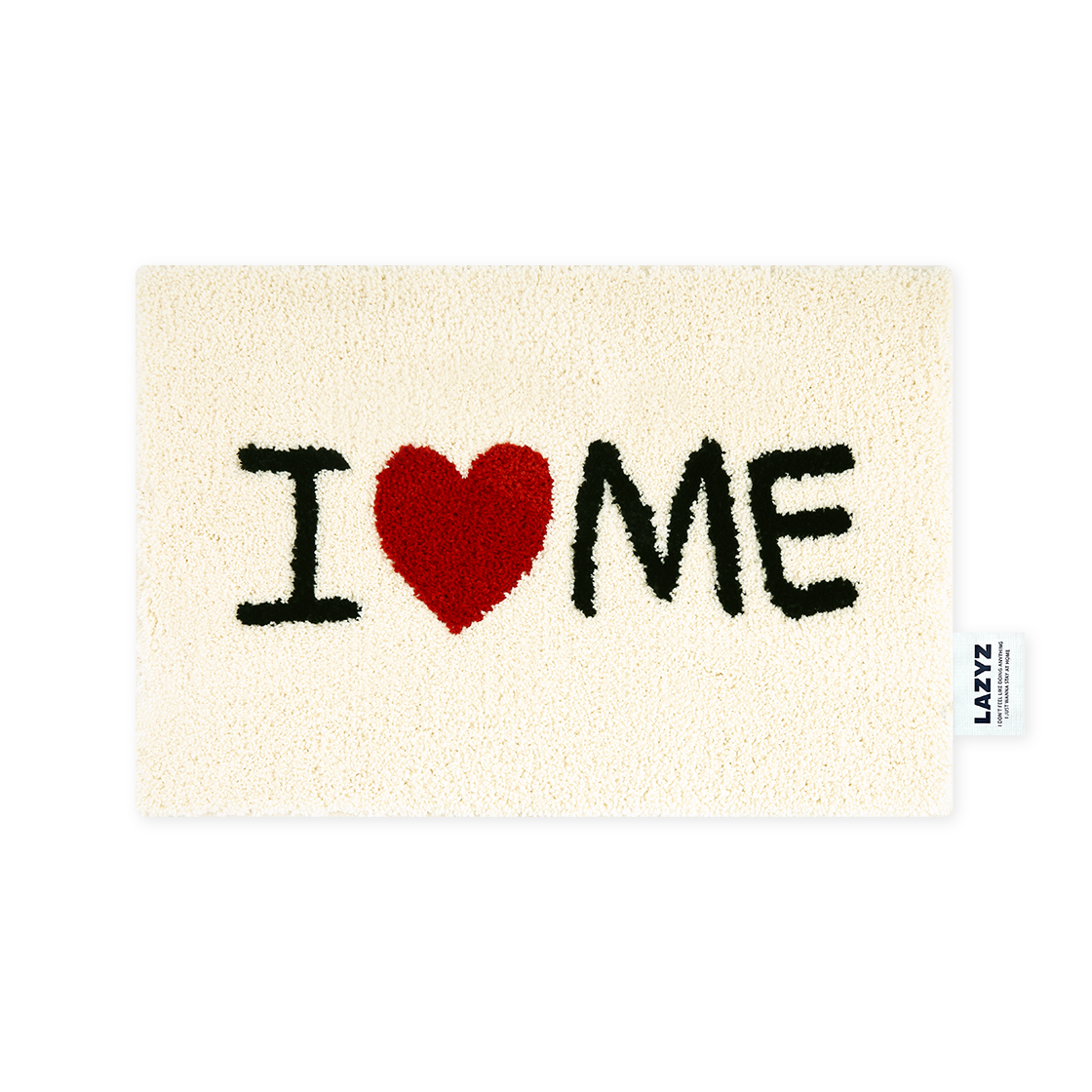 I Love Me Rug - White LAZYZ I Love Me Rug - White