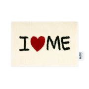 LAZYZ I Love Me Rug - White