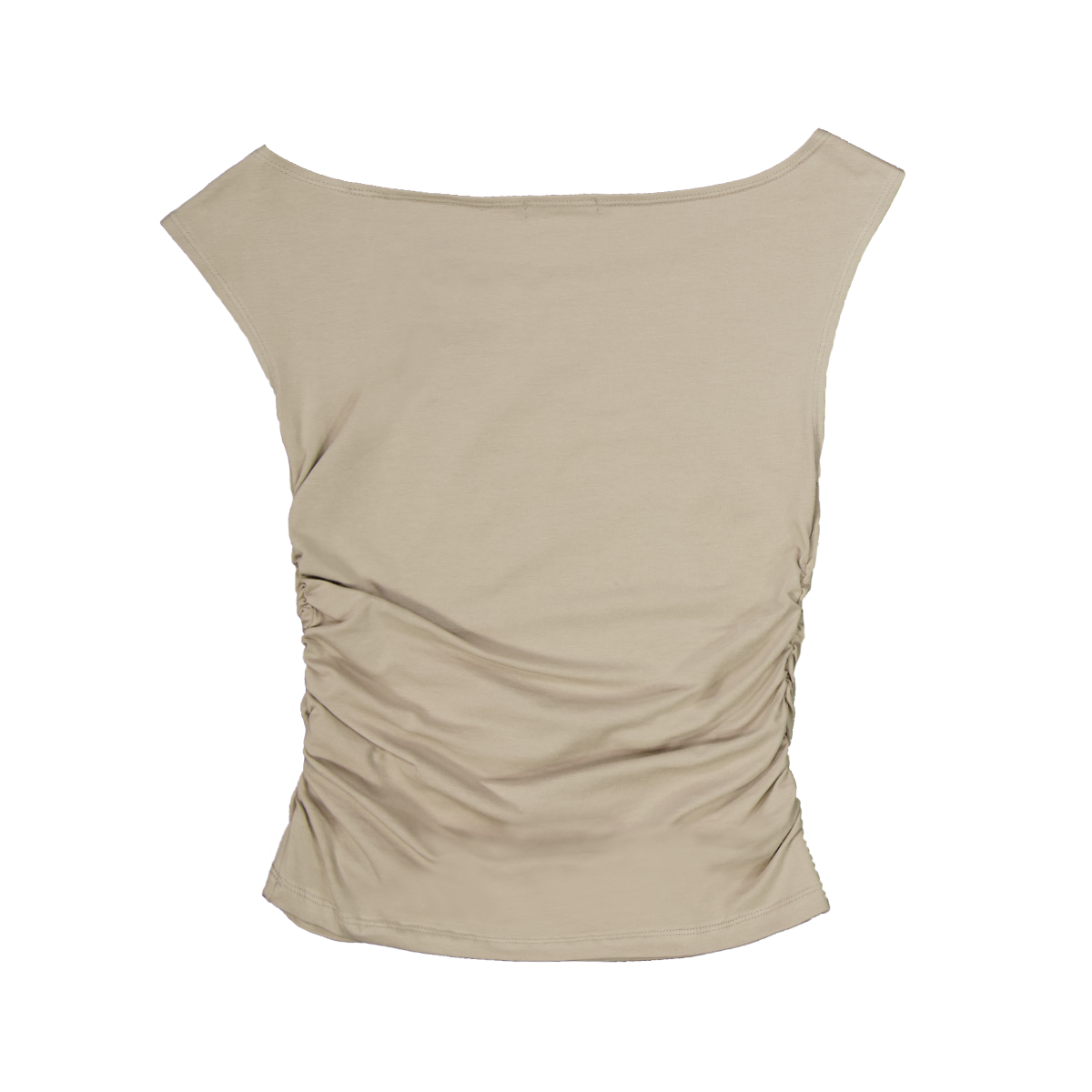 페요테 펄 버튼 스카프 탑 베이지 그레이(PEYOTE Pearl Button Scarf Top Beige Grey) - 3