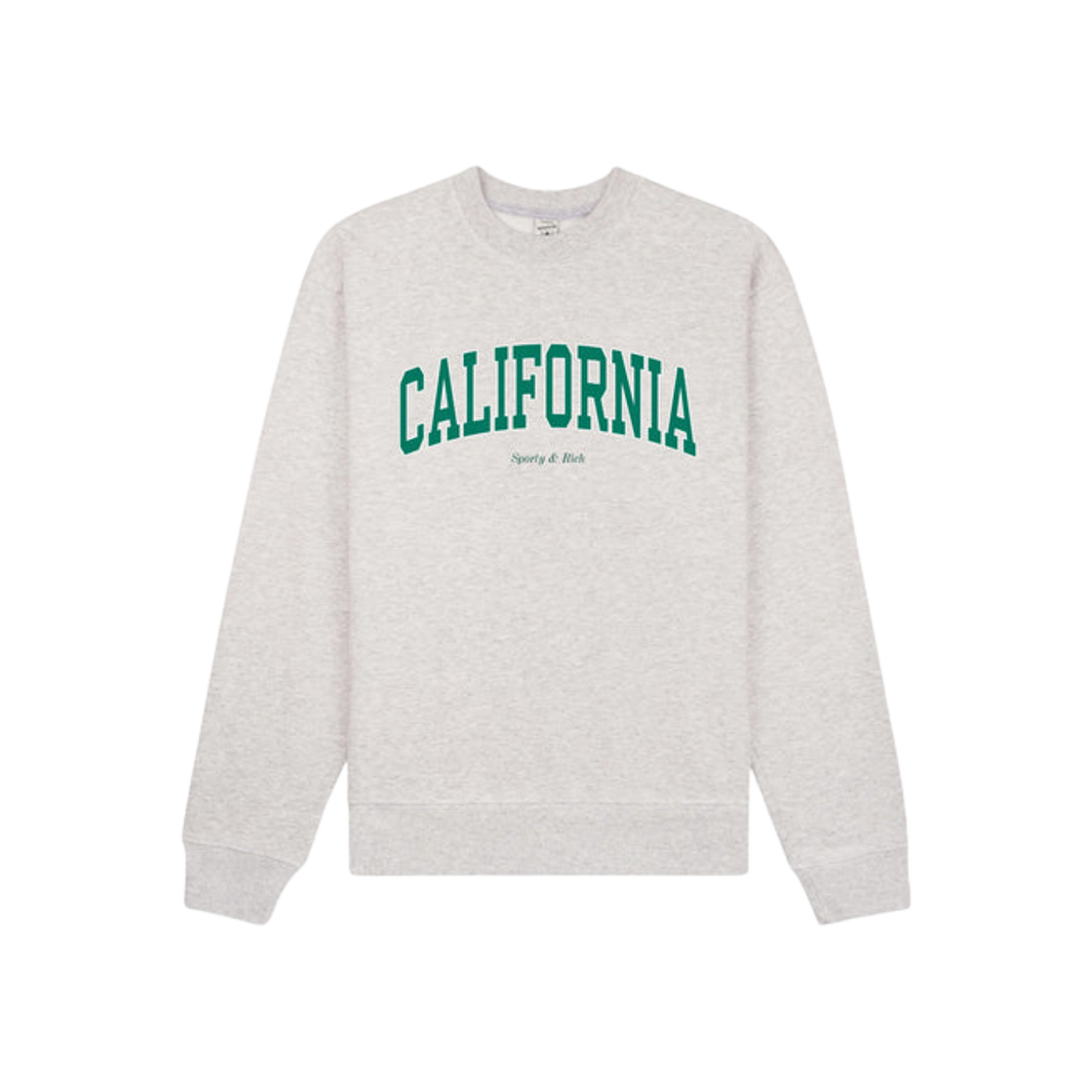 ST071622501GY Sporty & Rich California Crewneck Sweatshirt Heather Grey