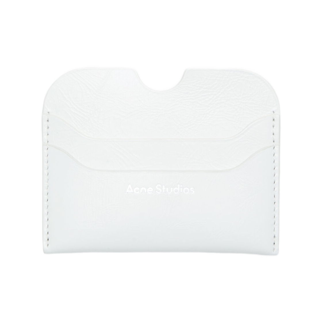 (W) 아크네 스튜디오 레더 카드 홀더 크림 화이트((W) Acne Studios Leather Card Holder Cream White) - 1