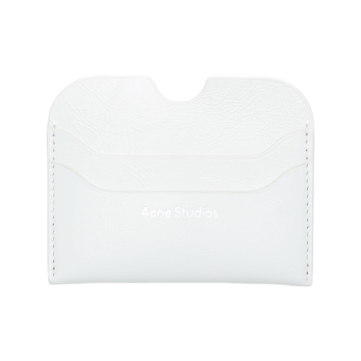 CG0274-DBG (W) Acne Studios Leather Card Holder Cream White