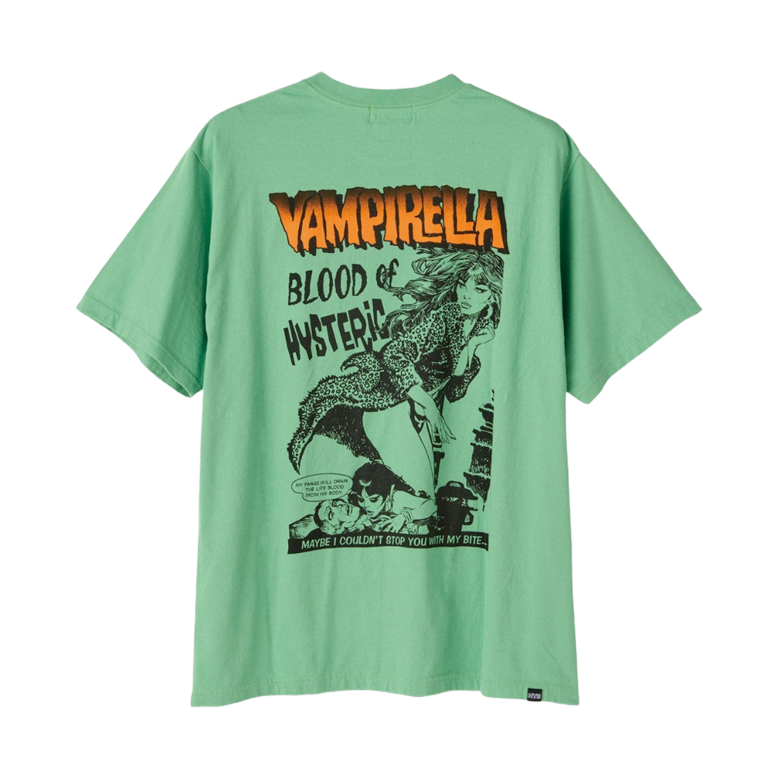 히스테릭 글래머 뱀파이렐라/블러드 오브 히스테릭 티셔츠 그린(Hysteric Glamour Vampirella/Blood of Hysteric T-Shirt Green) - 2