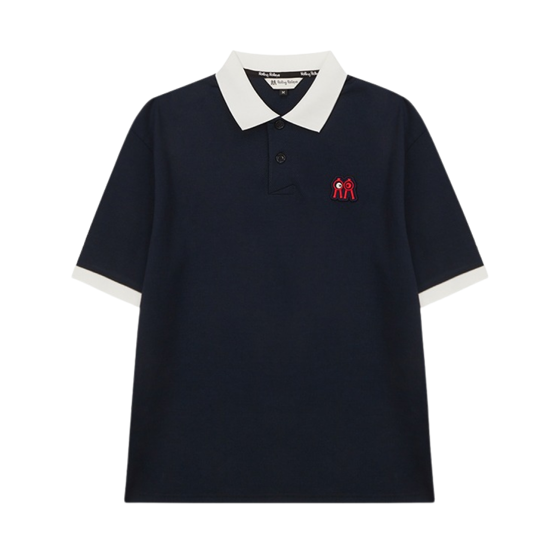 롤링 롤라이 레드 빅로고 패치 폴로 셔츠 네이비(Rolling Rolleye Red Big Logo Patch Polo Shirt Navy)