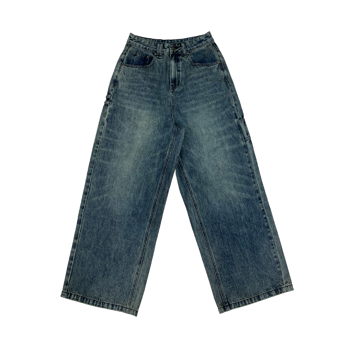 SSERPE25SSPT01-2 SSERPE Daily Boy Wide Denim Pants Ocean Blue