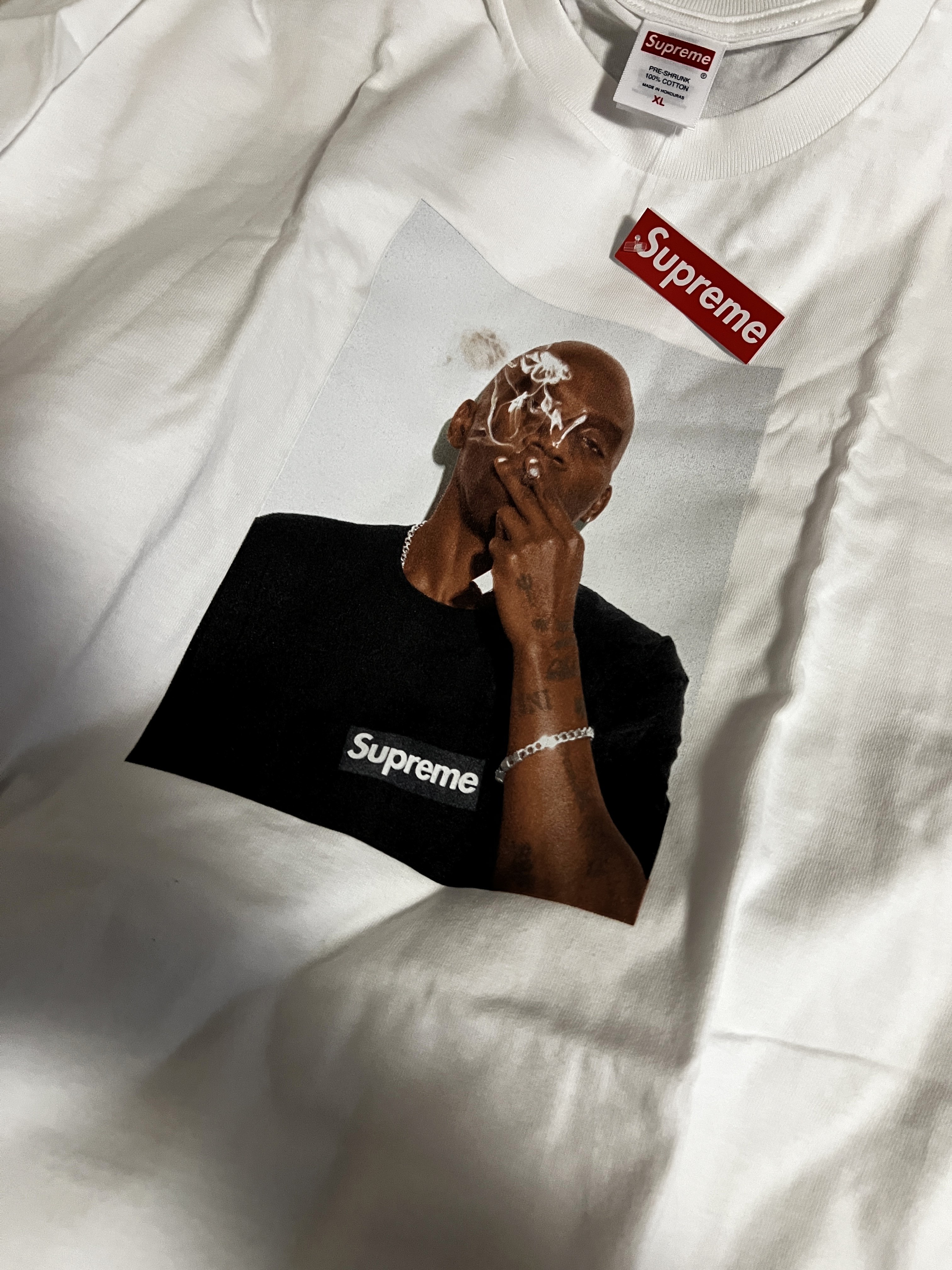 Supreme Dean Blunt T-Shirt White - 25SS 착용 스타일