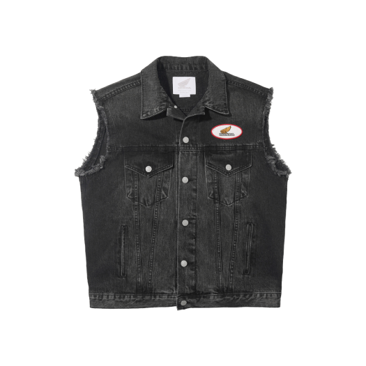 HFS1DJ301DBK [Archive line] Honda Washed Denim Vest_Black