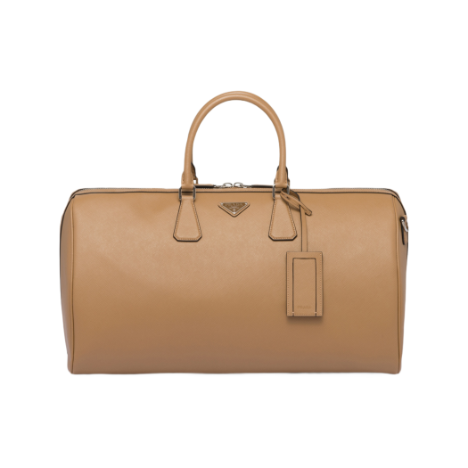 Prada Saffiano Leather Travel Bag Caramel