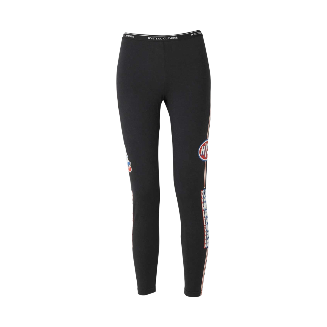(W) 히스테릭 글래머 더 뉴 HYS 라인 8/10th 렝스 레깅스 블랙((W) Hysteric Glamour The New HYS Line 8/10th Length Leggings Black) - 1