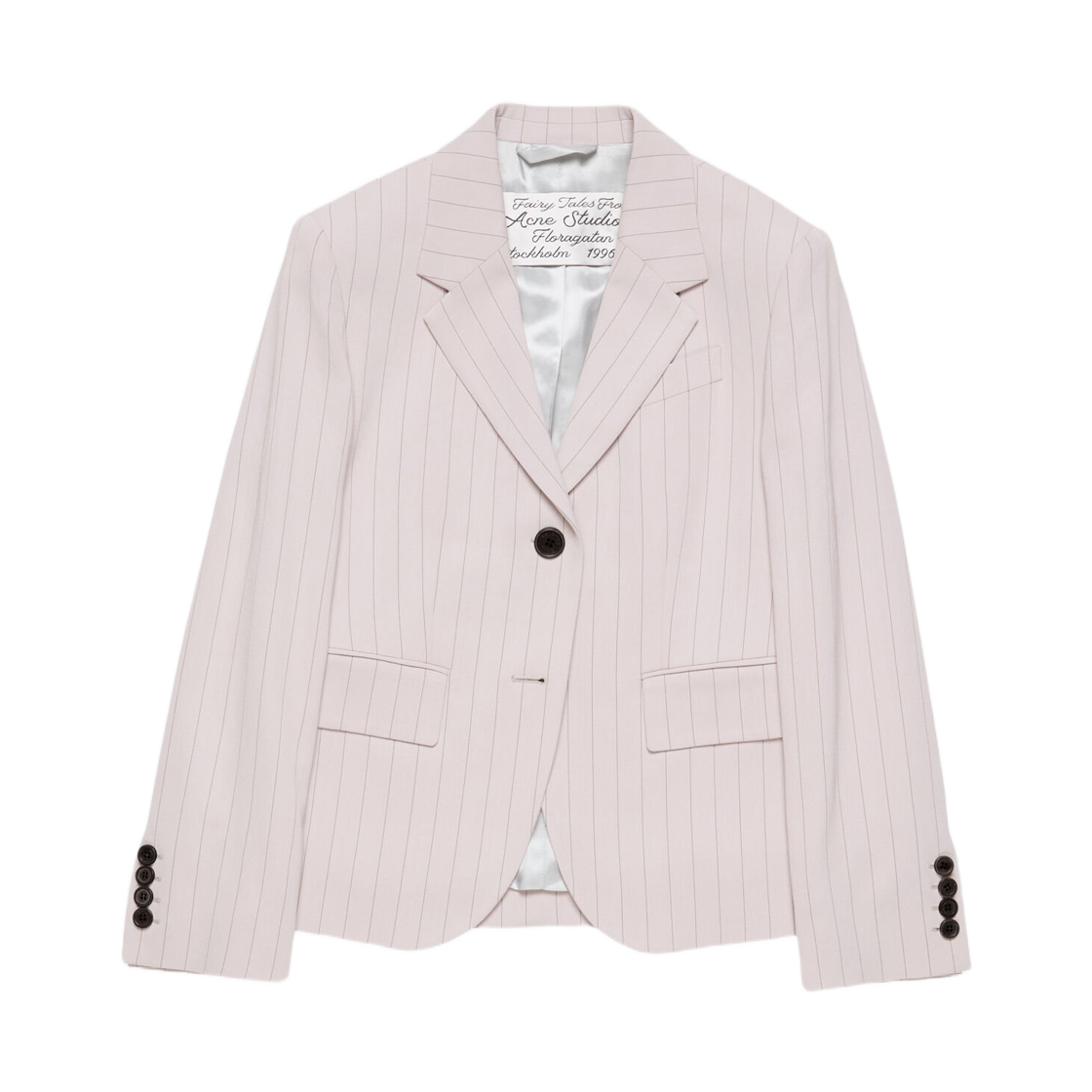 (W) 아크네 스튜디오 싱글-브레스티드 핀스트라이프 자켓 페이디드 핑크((W) Acne Studios Single-Breasted Pinstripe Jacket Faded Pink) - 1