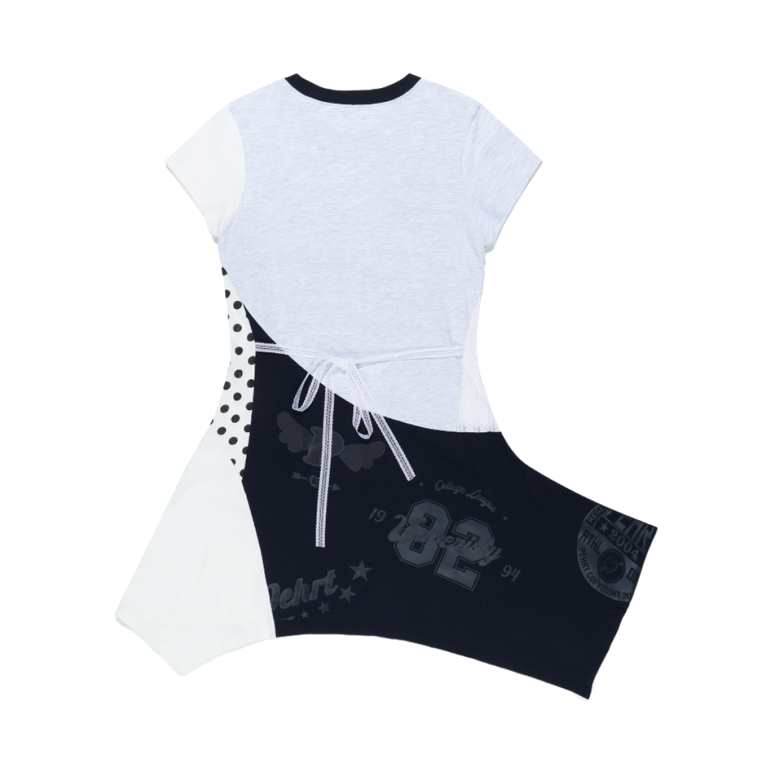 페르트 하이브리드 스포티 저지 드레스 네이비 그레이 화이트(Pehrt Hybrid Sporty Jersey Dress Navy Grey White) - 2