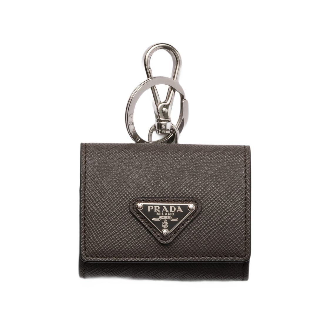 2TT133-2AHF-F0170 Prada Saffiano Leather Headphone Case Smoky Gray