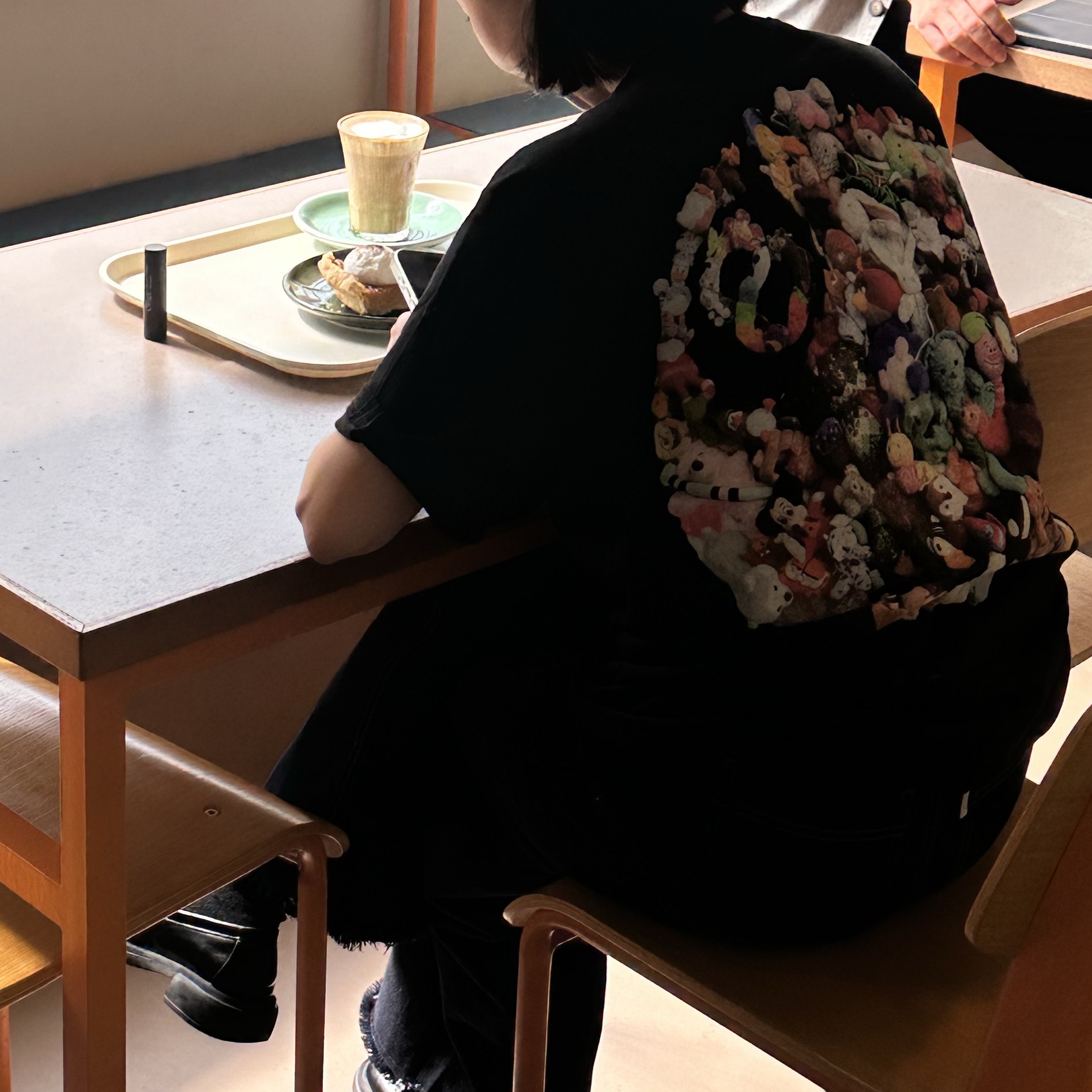 Stussy Plush T-Shirt Black 착용 스타일