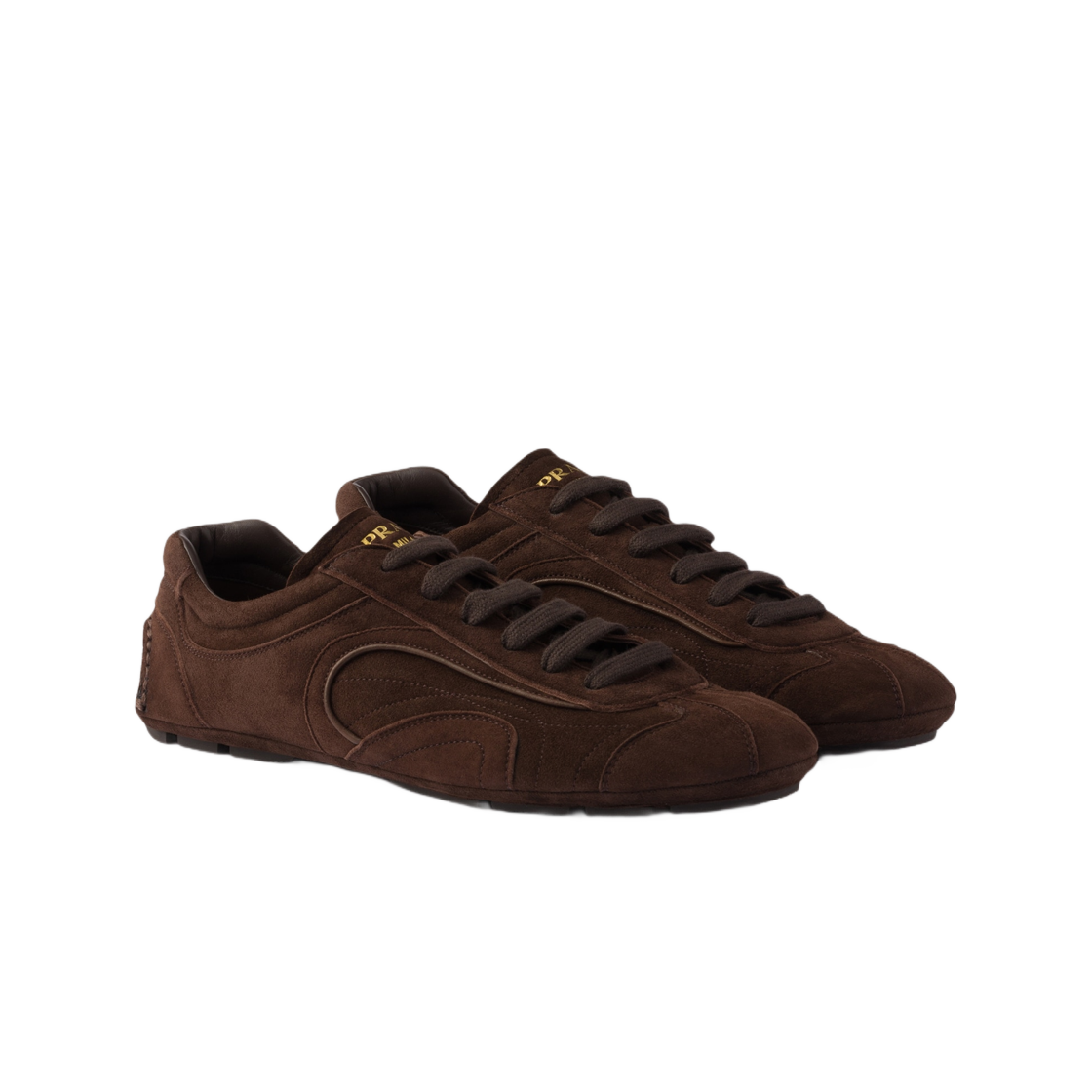프라다 몬테카를로 리에디션 2005 스웨이드 스니커즈 다크 브라운(Prada Montecarlo Re-Edition 2005 Suede Sneakers Dark Brown) - 2