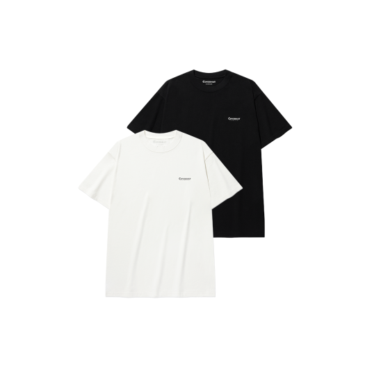 CO2502STE1BK Covernat Cool Cotton 2-Pack T-Shirt Black+White