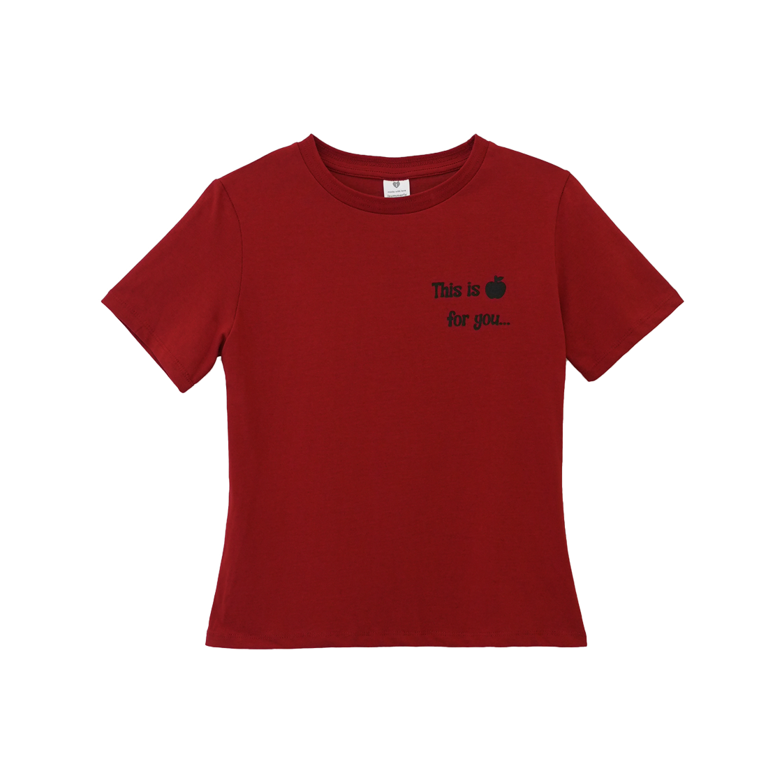 아이썸머리 사과 티셔츠 레드(Isummerly Apple T-shirt Red)