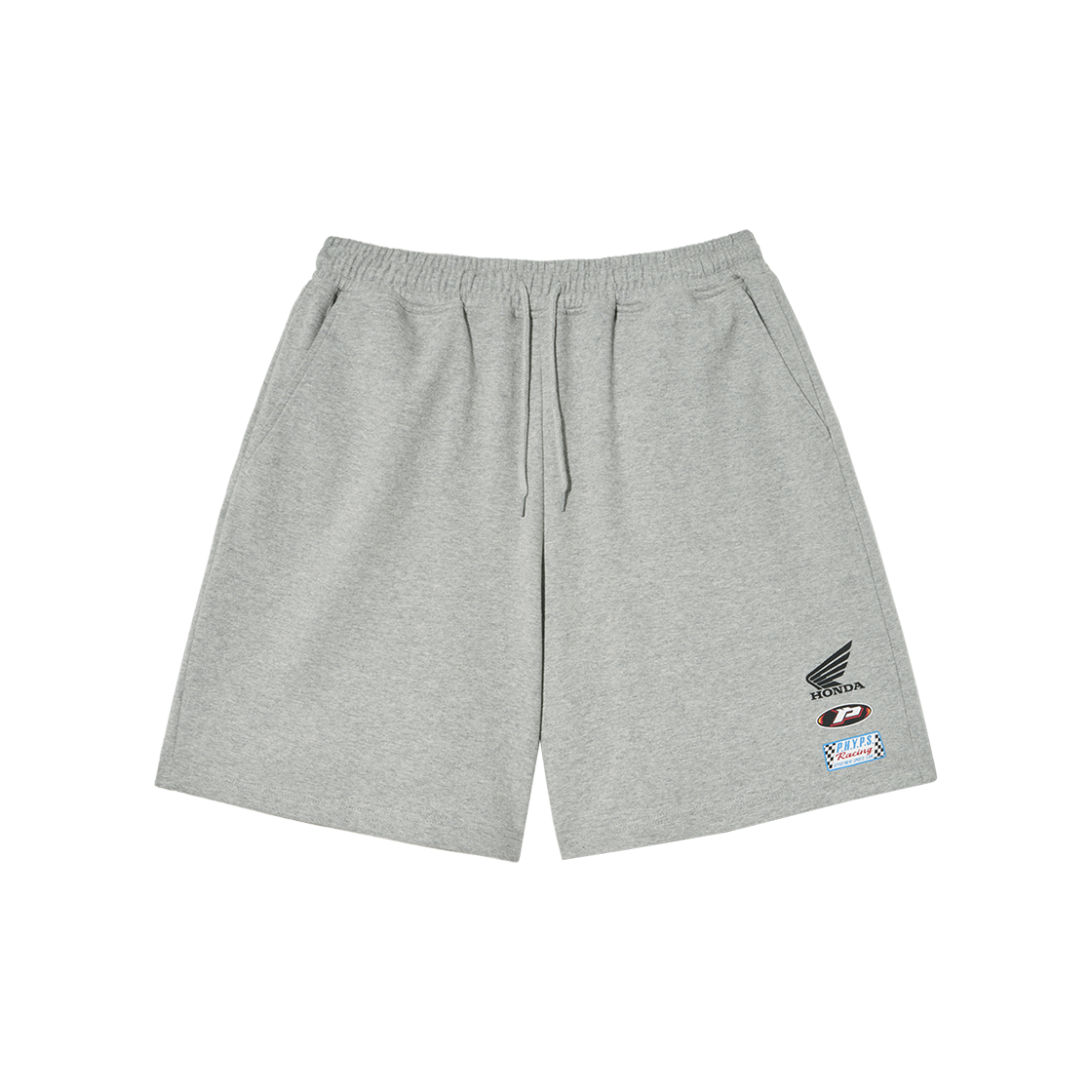 HEM1SO370AGR Honda Logo Artwork Sweat Shorts Gray